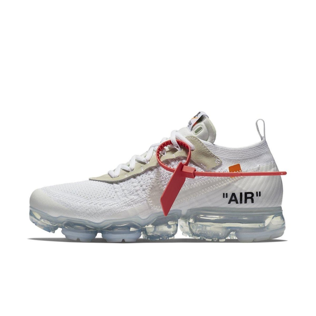 Nike Air Vapormax Off-White 2018 in white with signature details and AIR insignia on the side.