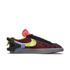 Nike Blazer Low Acronym in Night Maroon, featuring unique design elements and vibrant color accents.