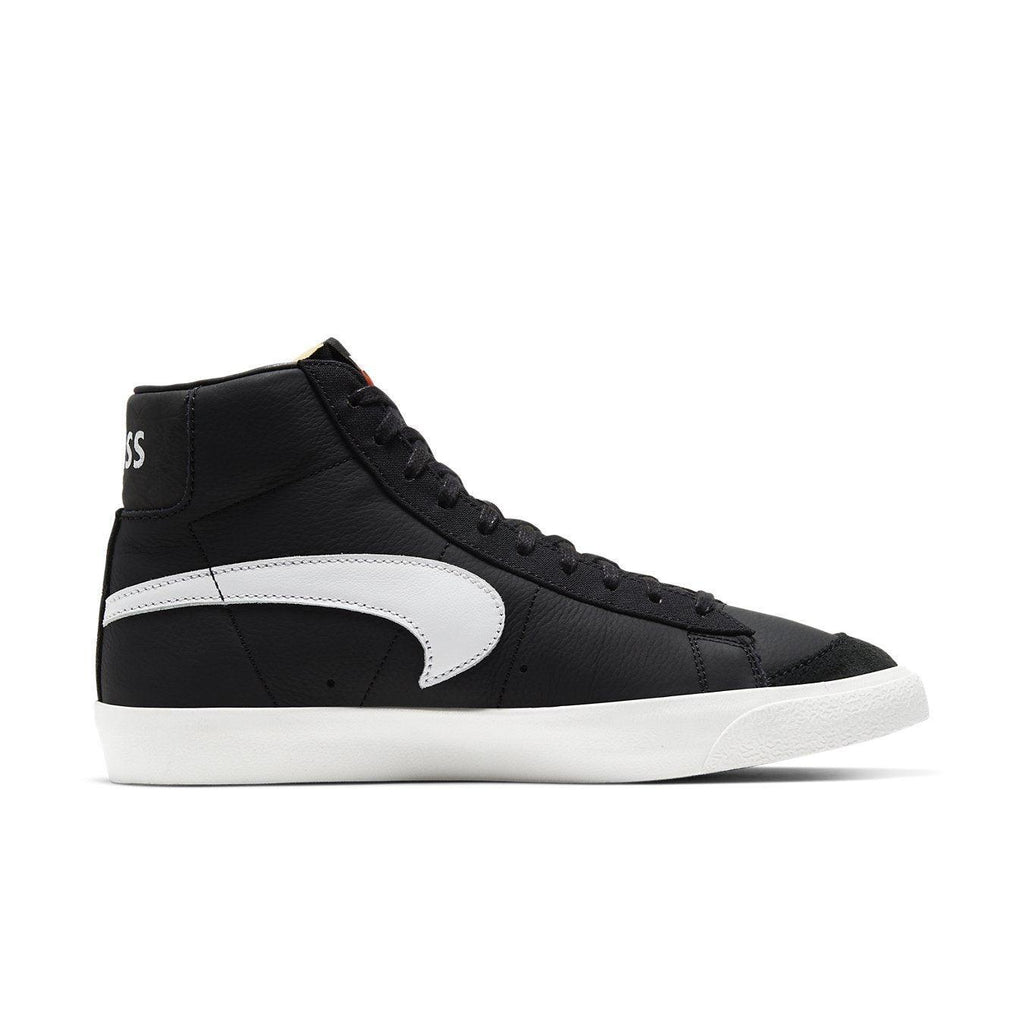 Nike Blazer Mid 77 Vintage Slam Jam in black and white with inverted Swoosh and CLASS 1977 detail.