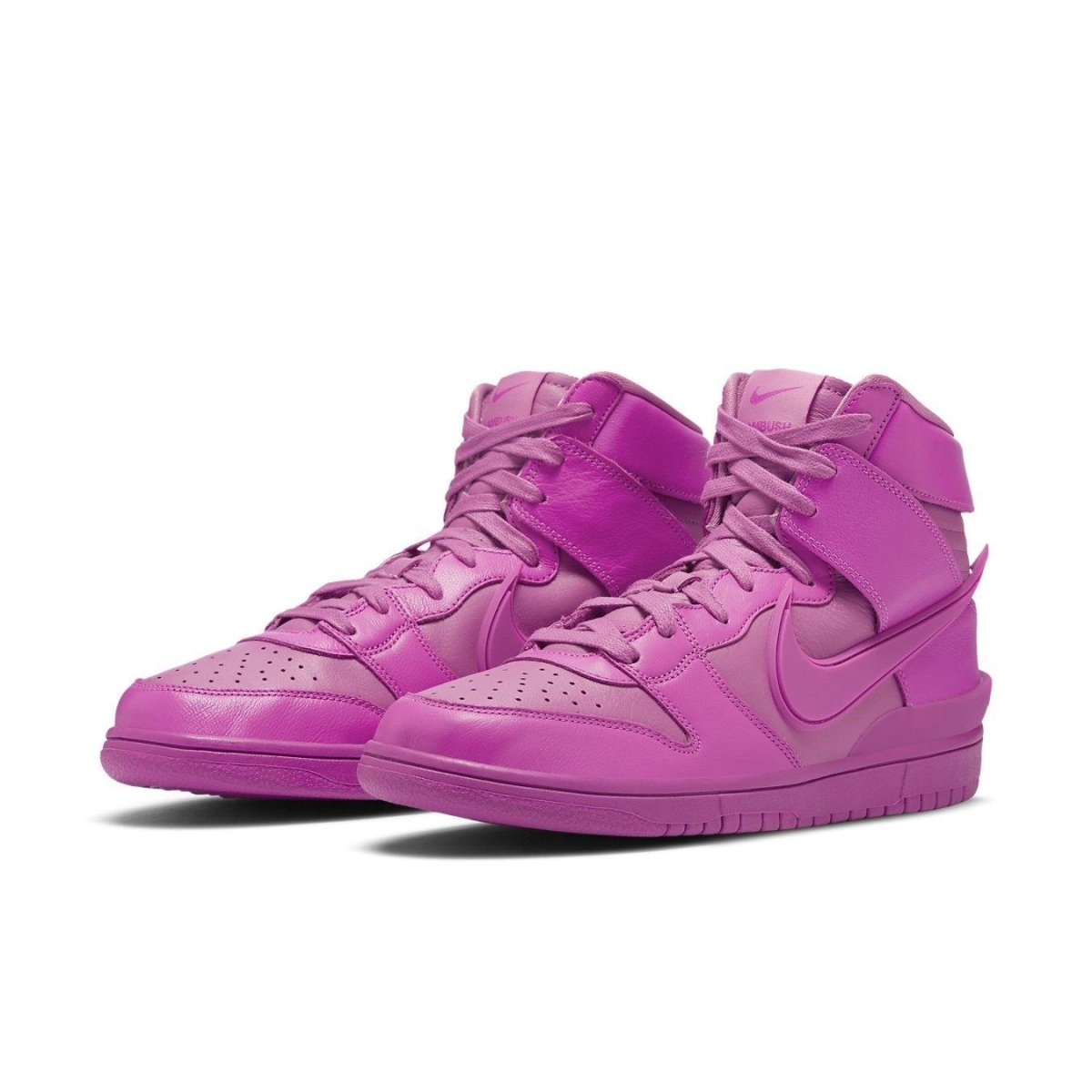 Nike Dunk High Ambush in Cosmic Fuchsia with a high-top design and exaggerated features.
