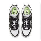 Nike Dunk High Ambush Black White top view showcasing co-branding and vibrant design elements.