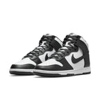 Nike Dunk High Black White 2021 sneakers featuring premium leather panels and a stylish black and white colorway.