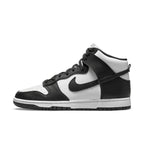 Nike Dunk High Black White 2021 sneaker featuring premium leather design with black and white color scheme.