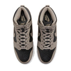 Nike Dunk High Moon Fossil (W) sneakers in black and tan colorway, featuring classic high-top design and lace-up closure.