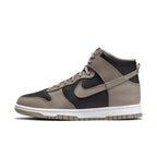 Nike Dunk High Moon Fossil (W) in brown and black, featuring a stylish high-top design and durable sole.