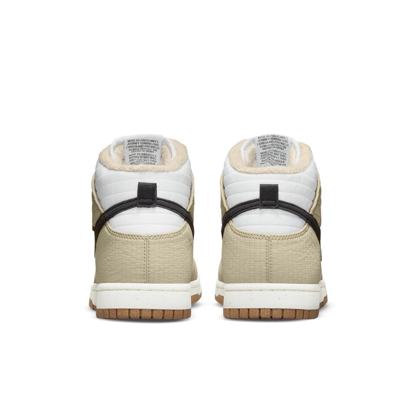 Nike Dunk High Next Nature Toasty Rattan shoes, featuring a quilted upper and winter-ready design.