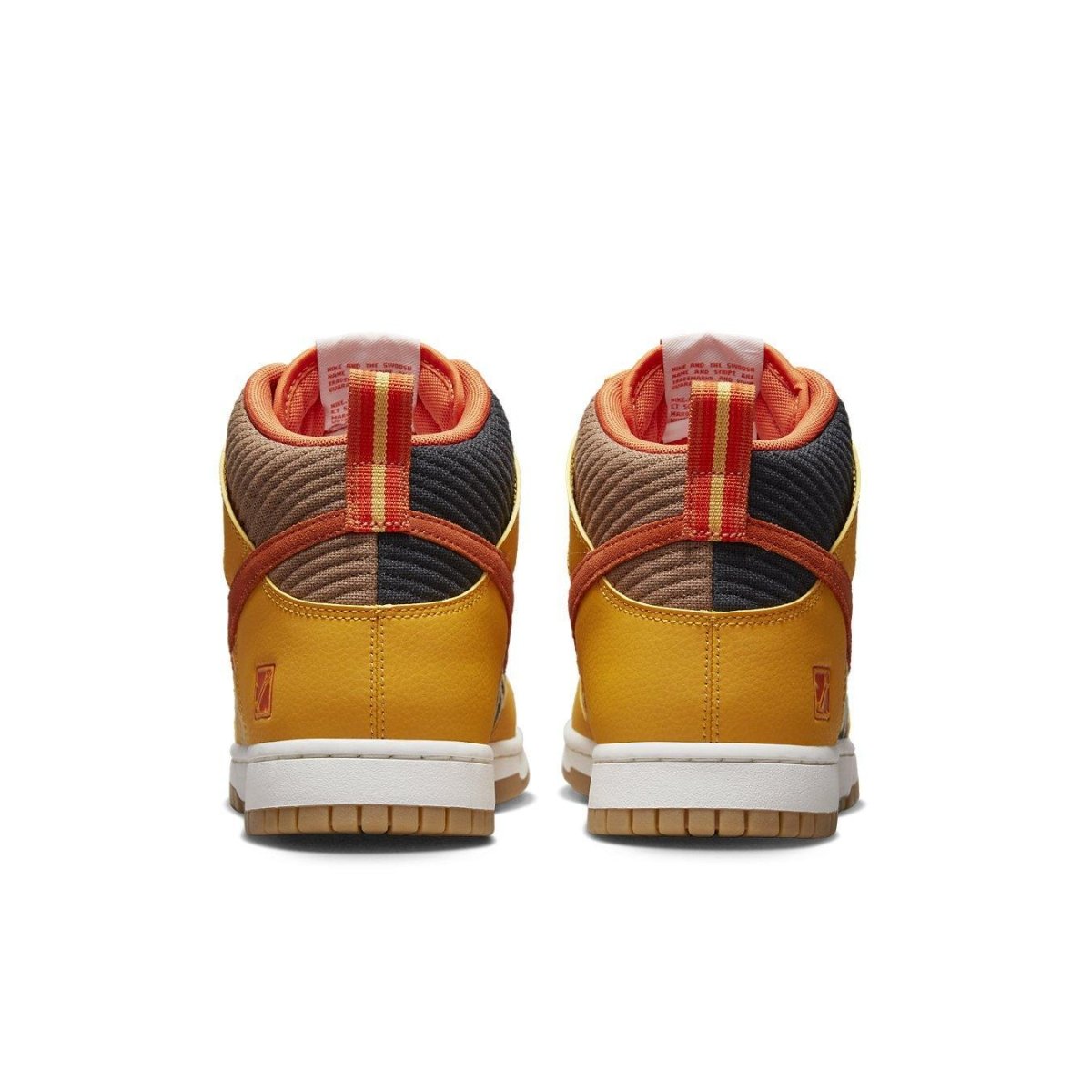 Nike Dunk High PRM Somos Familia sneakers, back view showcasing colorful design inspired by Día de Muertos.