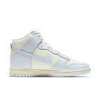 Nike Dunk High Sail Football Grey Women's sneaker with cream sole and light grey panels.