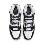 Nike Dunk High Slam Jam in white and black, showcasing a top view of the sneaker design.