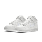 Nike Dunk High Slam Jam in white and pure platinum, featuring sleek design and premium materials.