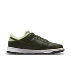 Nike Dunk Low Avocado Women's sneakers featuring dark green and light green accents, inspired by the avocado.