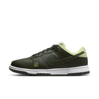Nike Dunk Low Avocado (W) in dark green with light green accents and avocado logo on the side.