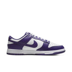 Nike Dunk Low Championship Court Purple shoes with purple and white leather design, featuring OG style and comfortable fit.