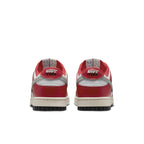 Nike Dunk Low Chicago Split rear view showcasing red and silver design with iconic logo.