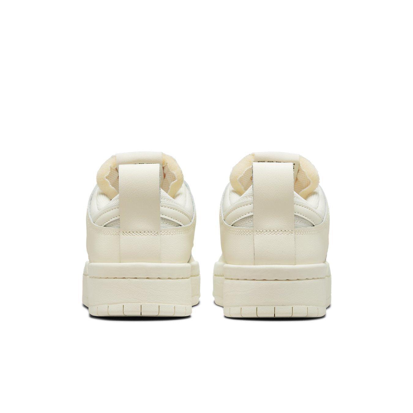 Nike Dunk Low Disrupt Coconut Milk (W) women's sneakers, featuring a thick sole and stylish back view.