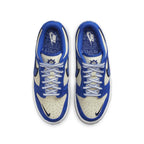 Nike Dunk Low Jackie Robinson (GS) sneakers in blue and cream, featuring #42 on heel and unique design details.