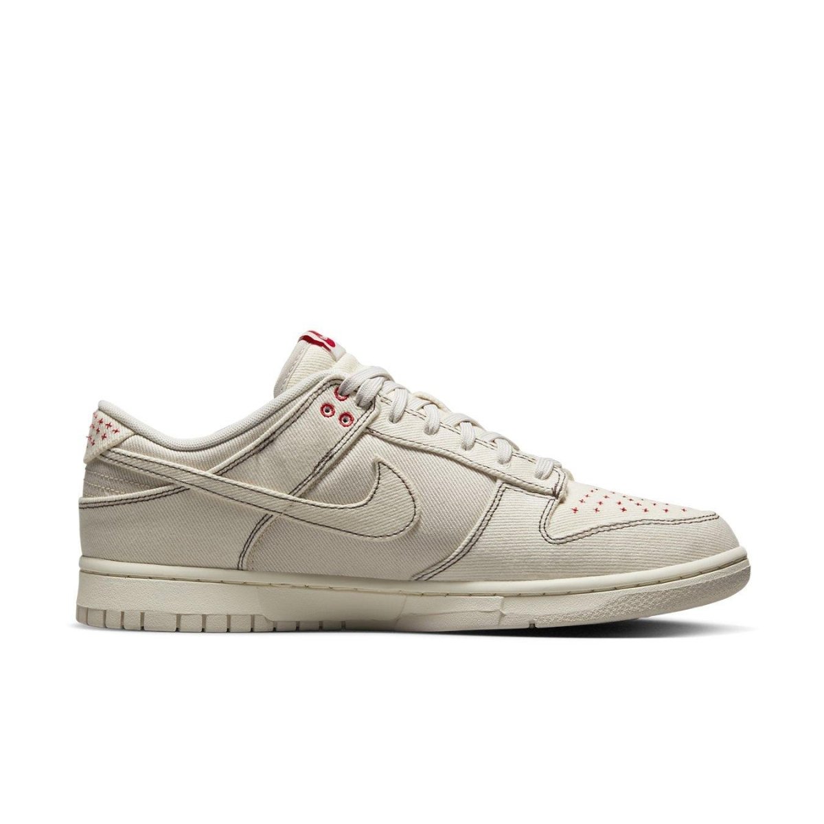Nike Dunk Low Light Orewood Brown Sashiko shoe with stylish design and muted color palette.