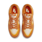 Nike Dunk Low Magma Orange (W) top view showcasing vibrant orange and white colorway.