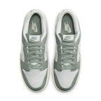 Nike Dunk Low Mica Green sneaker with a vintage design featuring a mix of suede and canvas materials.
