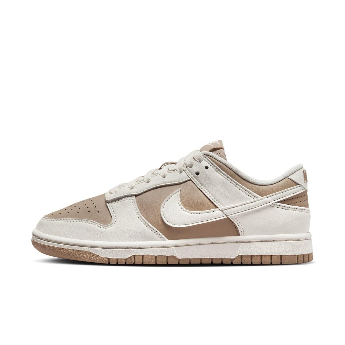 Nike Dunk Low Next Nature in beige and sail, featuring casual design with breathable perforations.