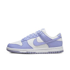 Nike Dunk Low Next Nature Lilac for women, featuring a white base with lilac-colored overlays.