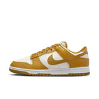 Nike Dunk Low Next Nature Phantom sneakers for women in white and dark amber colorway with recycled materials.