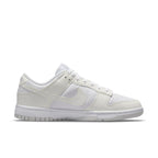 Nike Dunk Low Next Nature Sail women's sneakers in white with breathable design and Swoosh logo.