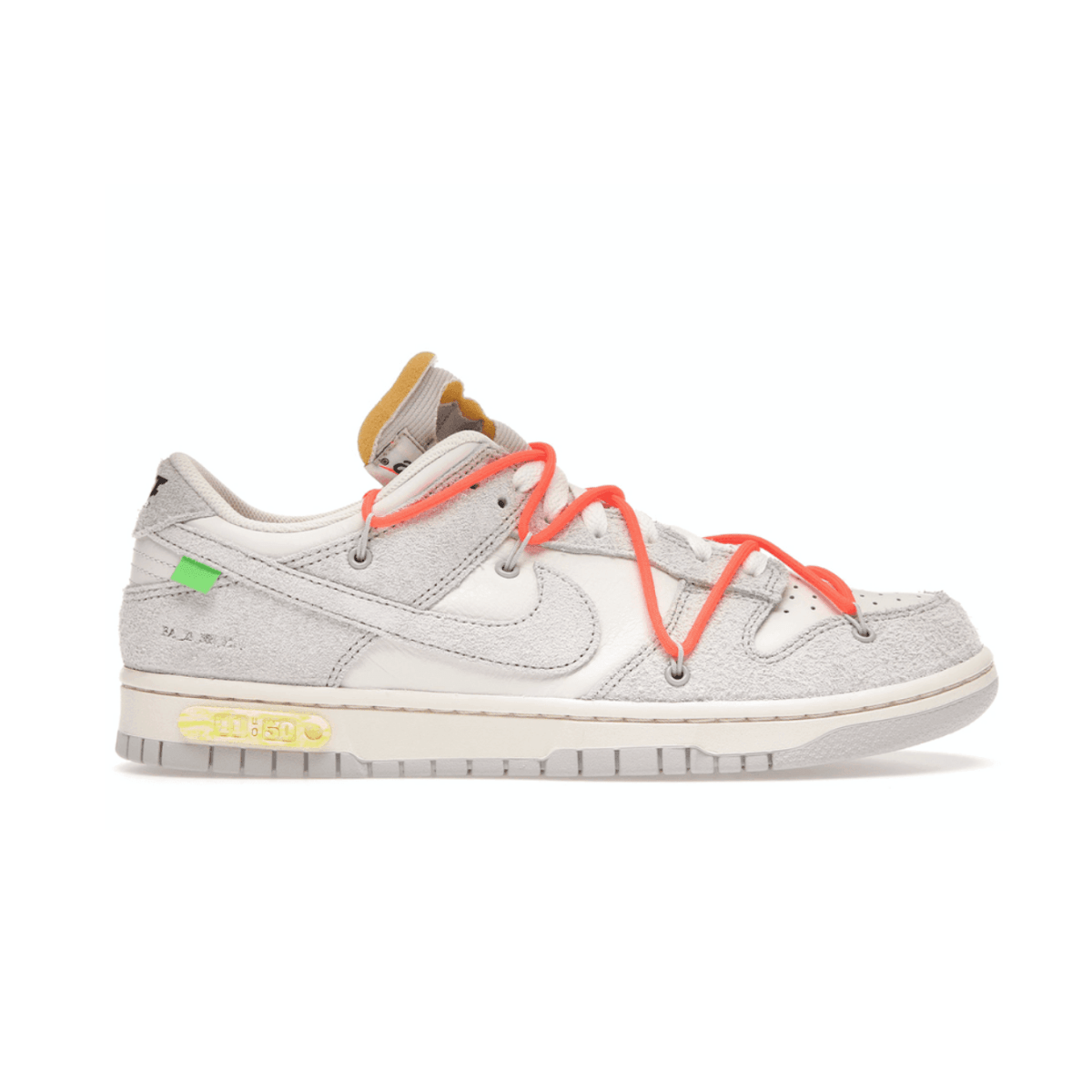 Nike Dunk Low Off-White Lot 11 with unique design features and bright accents for a bold streetwear style.