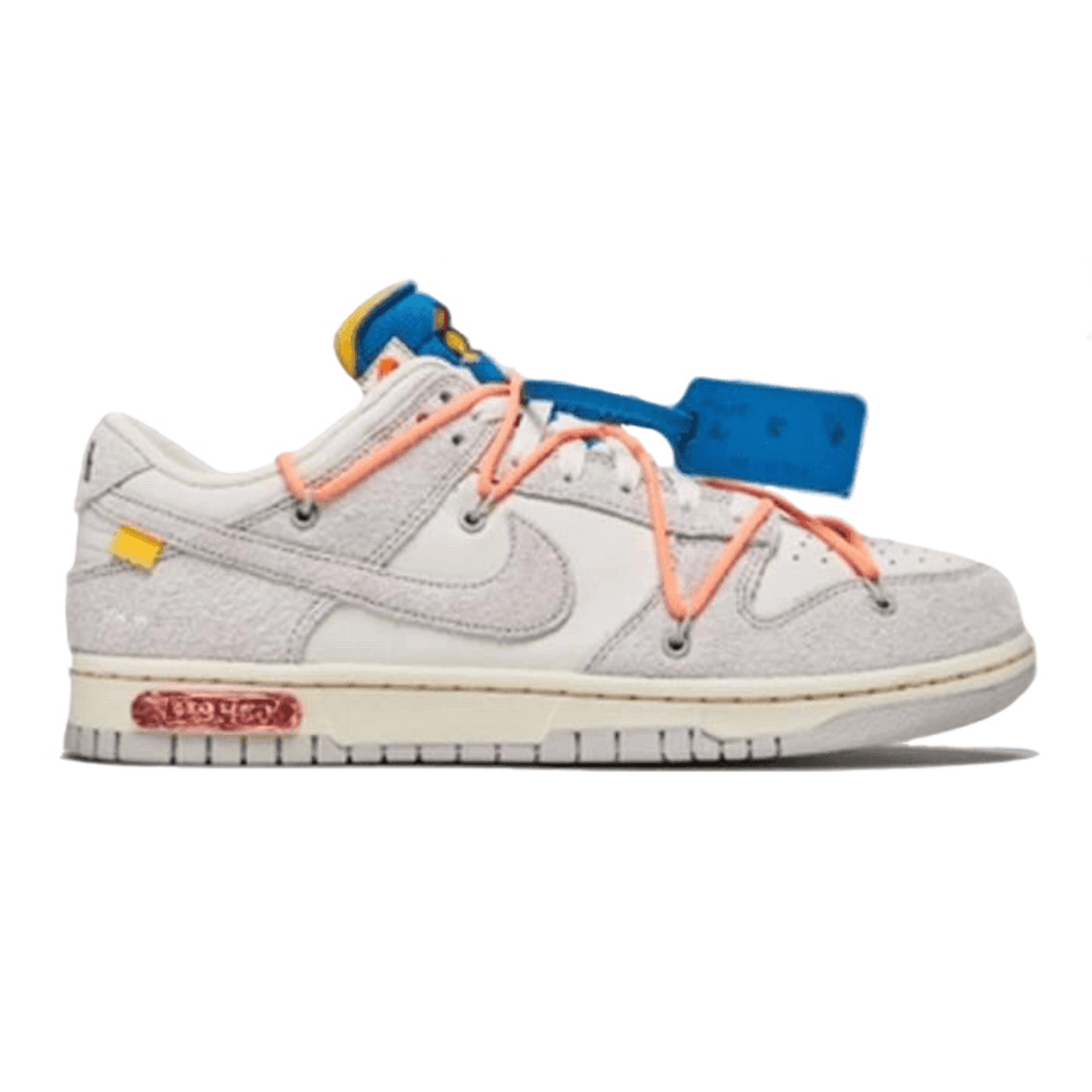 Nike Dunk Low Off-White Lot 19 featuring unique color accents and signature design elements from Virgil Abloh.