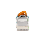 Nike Dunk Low Off-White Lot 2 sneaker rear view showcasing unique design and bold colors.
