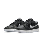 Nike Dunk Low Retro Animal Pack Zebra sneakers with black and gray color blocking and white Swoosh.