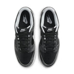 Nike Dunk Low Retro Animal Pack Zebra shoes with black and gray design, featuring iconic Swoosh logo and signature branding.