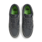 Nike Dunk Low Retro PRM Halloween 2022 sneakers in gray with green accents, showcasing a stylish top view.