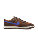Nike Dunk Low Retro PRM Mars Stone in brown and rust with Comet Blue Swoosh, stylish and premium sneaker design.