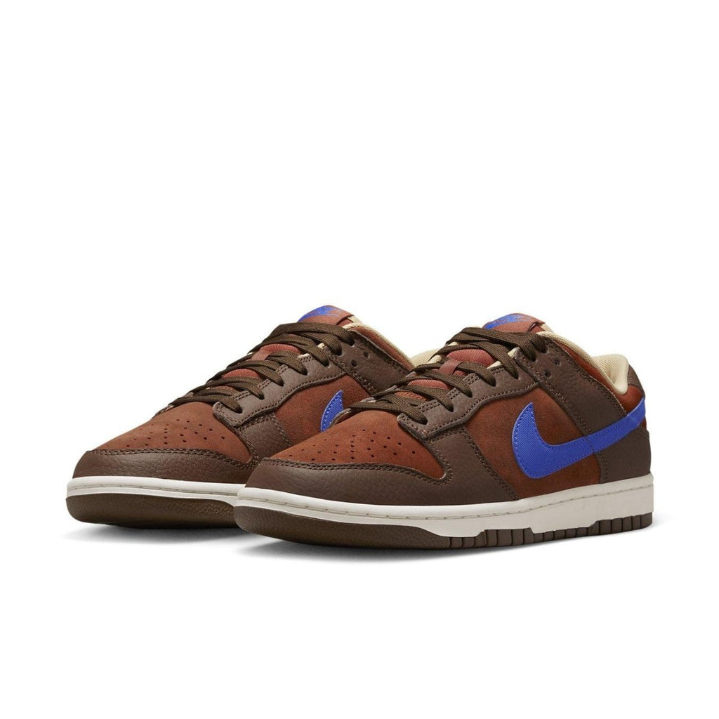 Nike Dunk Low Retro PRM Mars Stone in brown and Comet Blue with suede upper and lightweight design.