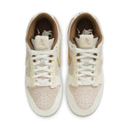 Top view of Nike Dunk Low Retro PRM Year of the Rabbit Fossil Stone featuring beige and cream colorway.