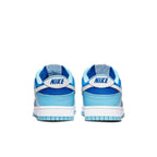Nike Dunk Low Retro QS Argon 2022 sneaker rear view featuring blue and powder blue colorway.