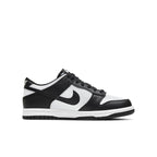 Nike Dunk Low Retro White Black sneaker featuring a clean two-tone design for kids.