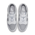 Nike Dunk Low Retro White Grey sneakers, featuring white and grey colorway with classic design.