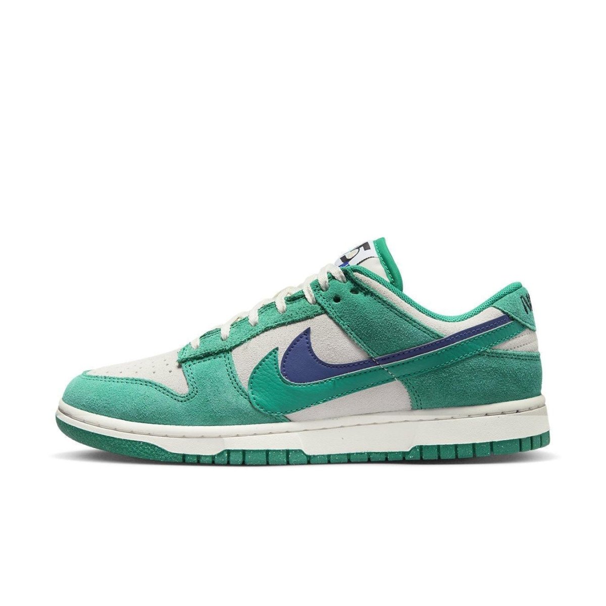 Nike Dunk Low SE 85 in Neptune Green for women, featuring a teal upper and purple accents, perfect for casual wear.