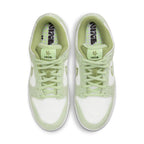 Nike Dunk Low SE Fleece Pack Honeydew women's shoes featuring a soft fleece upper with green overlays.