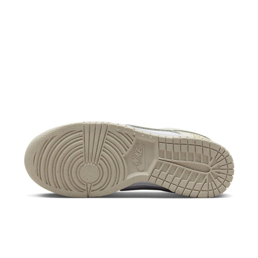 Nike Dunk Low SE Just Do It White Phantom women's shoe sole view.