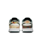 Nike Dunk Low SE Sail Multi-Camo rear view showcasing unique camo design and textile materials.