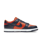 Nike Dunk Low SP Champ Colors in University Orange and Marine, featuring leather upper and bold color contrast.