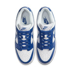 Nike Dunk Low SP Kentucky 2020 sneaker in white and royal blue, featuring a classic basketball silhouette.