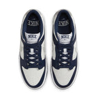 Nike Dunk Low Summit White Midnight Navy top view with premium materials and classic design elements.