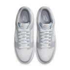 Nike Dunk Low Two Tone Grey, white leather with grey overlays, featuring a sleek design and iconic Swoosh.