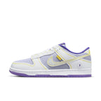 Nike Dunk Low Union Passport Pack Court Purple sneaker featuring translucent ripstop upper and purple accents.