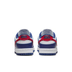 Nike Dunk Low USA Womens sneakers, featuring bold red, white, and blue design and Air cushioning.