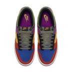 Nike Dunk Low Viotech 2019 sneakers featuring a colorful premium suede upper and iconic Swoosh design.